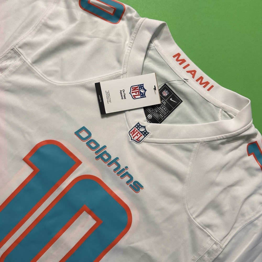 New Nike Miami Dolphins Jersey NFL Football Men's Tyreek Hill White Size XXL